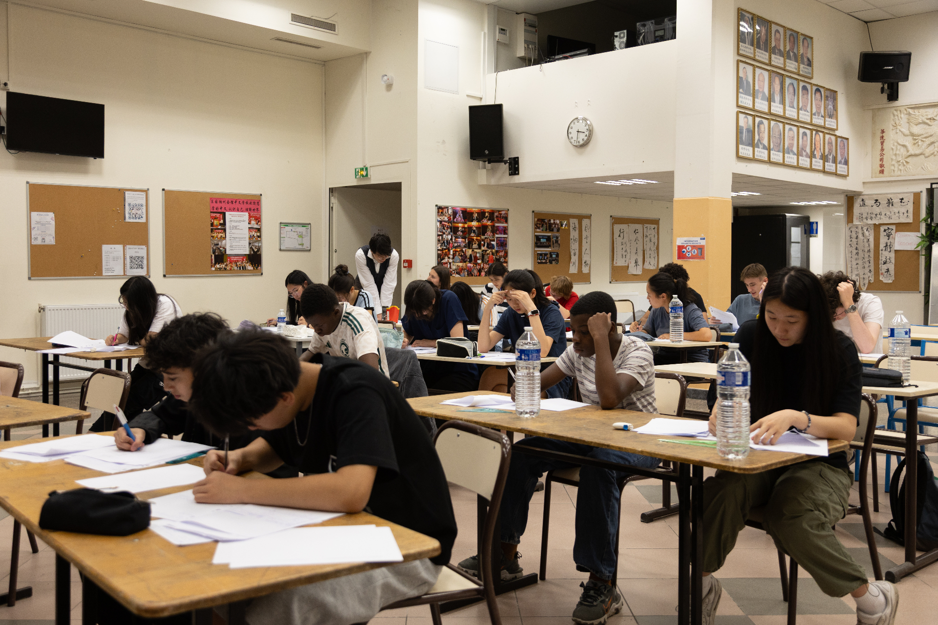 Salle de classe pendant les examens